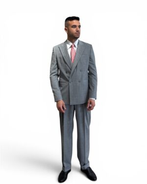 Abito grigio gessato relaxed